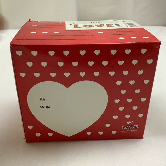 SNOOPY WOODSTOCK Love Coffee Mug 10 oz. Bone China Dishwasher Microwave Safe - Picture 12 of 12